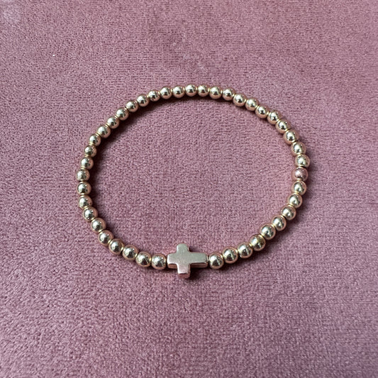 Cross gold bracelet